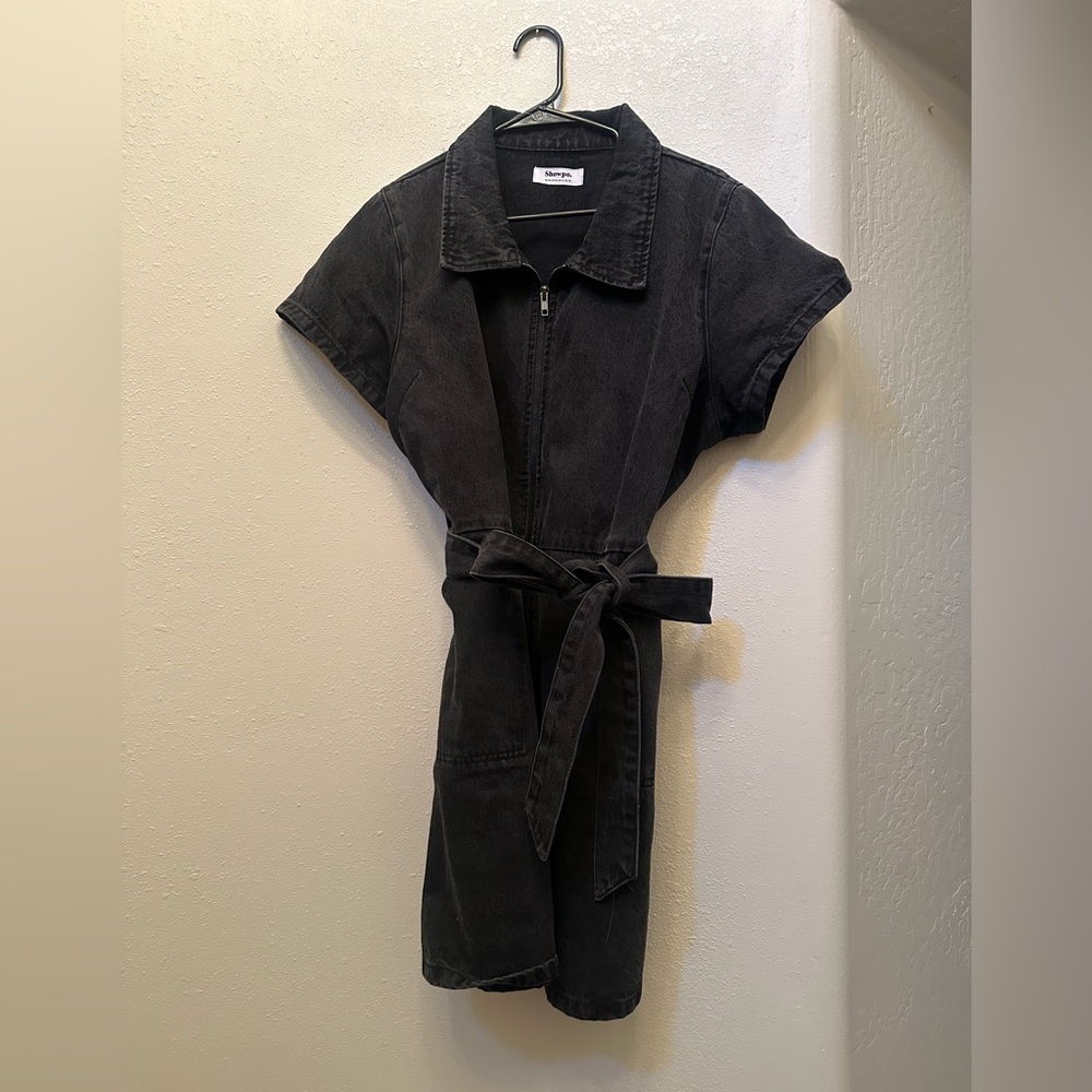 Showpo Charcoal Denim Dress